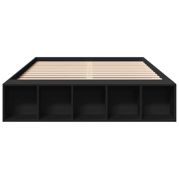 Schwarzer Bettrahmen Jameel 120x190cm (Holz)