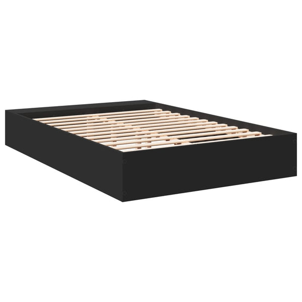 Schwarzer Bettrahmen Jameel 120x190cm (Holz)