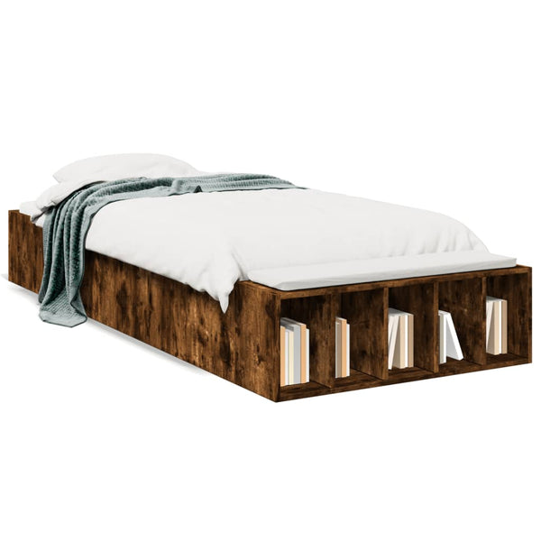 Bettgestell Jameel Eiche geräuchert 100x200cm (Holz)