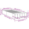 Bettgestell Jameel Eiche geräuchert 100x200cm (Holz)