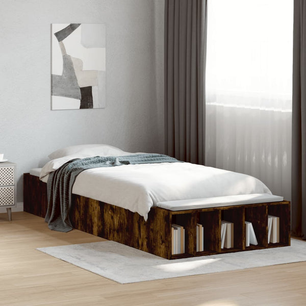 Bettgestell Jameel Eiche geräuchert 100x200cm (Holz)