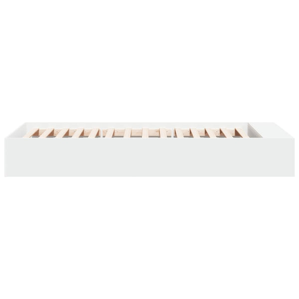 Weißes Bettgestell Jameel 90x190cm (Holz)