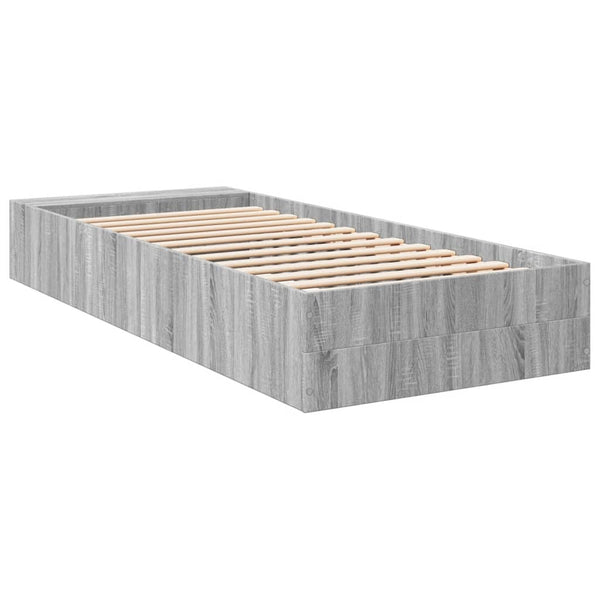 Graues Bettgestell Jameel 90x190cm (Holz)