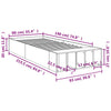 Graues Bettgestell Jameel 90x190cm (Holz)