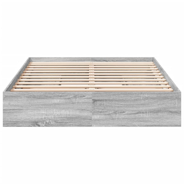 Graues Bettgestell mit Schubladen Piada 150x200cm (Holz)