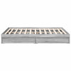 Graues Bettgestell mit Schubladen Piada 150x200cm (Holz)