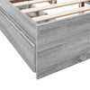 Graues Bettgestell mit Schubladen Piada 150x200cm (Holz)