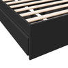 Schwarzes Bettgestell mit Schubladen Piada 100x200cm (Holz)