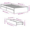 Schwarzes Bettgestell mit Schubladen Piada 100x200cm (Holz)