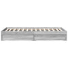 Graues Bettgestell mit Schubladen Piada 100x200cm (Holz)