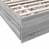 Graues Bettgestell mit Schubladen Piada 100x200cm (Holz)
