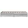 Graues Bettgestell mit Schubladen Piada 90x200cm (Holz)