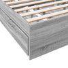 Graues Bettgestell mit Schubladen Piada 90x200cm (Holz)