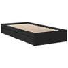 Schwarzes Bettgestell mit Schubladen Piada 90x190cm (Holz)