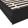 Schwarzes Bettgestell mit Schubladen Piada 90x190cm (Holz)
