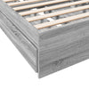 Bettrahmen grau mit Schubladen Piada 75x190cm (Holz)