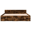 Räuchereiche Bettgestell mit Schubladen Calinoiu 160x200cm (Holz)