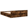 Räuchereiche Bettgestell mit Schubladen Calinoiu 160x200cm (Holz)