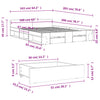 Räuchereiche Bettgestell mit Schubladen Calinoiu 160x200cm (Holz)