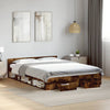Räuchereiche Bettgestell mit Schubladen Calinoiu 160x200cm (Holz)