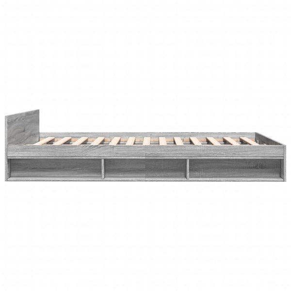 Bettgestell Calinoiu Grau mit Schubladen 140x200cm (Holz)