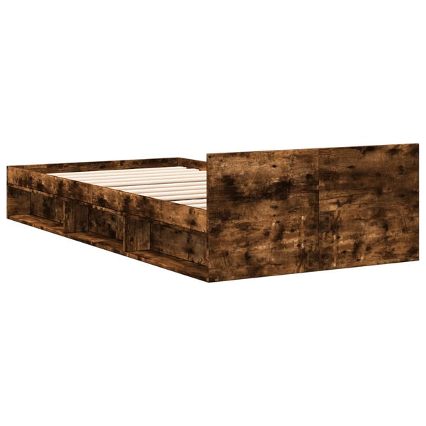 Bettgestell Savutammi mit Schublade Calinoiu 100x200cm (Holz)