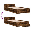 Bettgestell Savutammi mit Schublade Calinoiu 100x200cm (Holz)