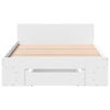 Bettgestell weiß mit Schublade Calinoiu 75x190cm (Holz)