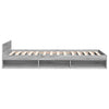 Graues Bettgestell mit Schublade Calinoiu 75x190cm (Holz)