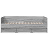 Graues Schlafsofa mit Schubladen Toff 100x200cm (Holz)