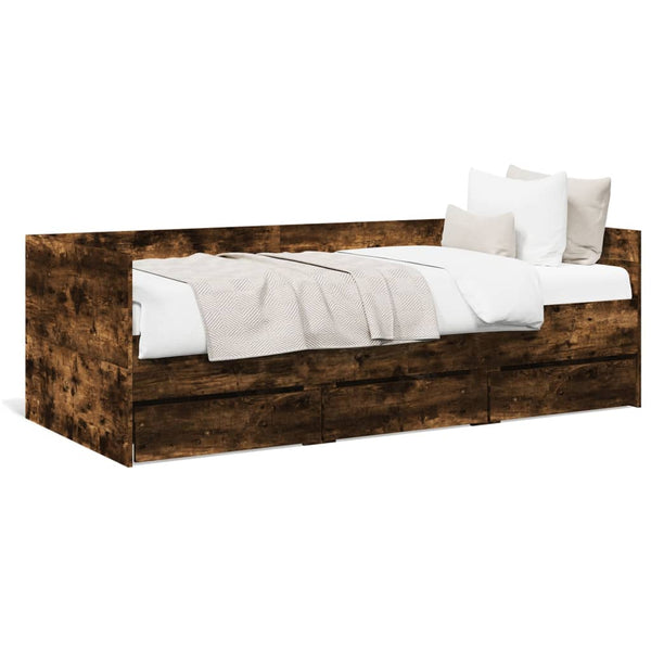 Schlafsofa Savutammi mit Schubladen Toff 90x200cm (Holz)
