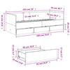 Schlafsofa Toff 75x190cm mit Schubladen, schwarz (Holz)