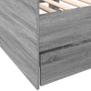 Graues Schlafsofa mit Schubladen Toff 75x190cm (Holz)
