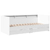 Weißes Schlafsofa mit Schubladen ohne Matratze Invalizilor 100x200cm