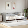 Graues Schlafsofa mit Schubladen ohne Matratze Invalizilor 100x200cm (Sonoma)