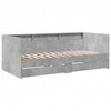 Betongraues Schlafsofa mit Schubladen ohne Matratze Invalizilor 90x190cm