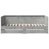 Betongraues Schlafsofa mit Schubladen ohne Matratze Invalizilor 90x190cm