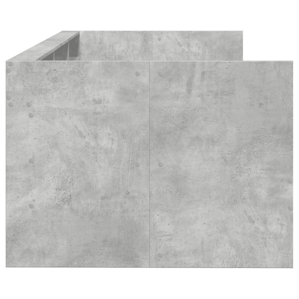 Betongraues Schlafsofa mit Schubladen ohne Matratze Invalizilor 90x190cm