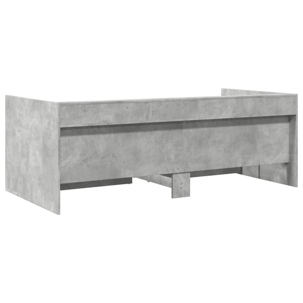 Betongraues Schlafsofa mit Schubladen ohne Matratze Invalizilor 90x190cm