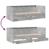 Betongraues Schlafsofa mit Schubladen ohne Matratze Invalizilor 90x190cm