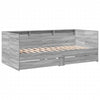 Graues Schlafsofa mit Schubladen Invalizilor 75x190cm (Holz)