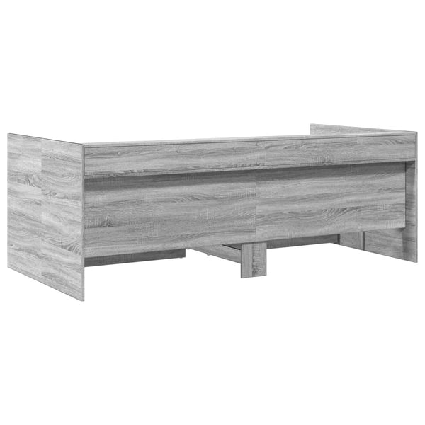 Graues Schlafsofa mit Schubladen Invalizilor 75x190cm (Holz)