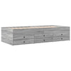 Graues Schlafsofa mit Schubladen Dulcica 100x200cm (Holz)