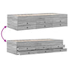 Graues Schlafsofa mit Schubladen Dulcica 100x200cm (Holz)
