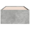 Betongraues Schlafsofa mit Schubladen Dulcica 90x190cm (Holz)