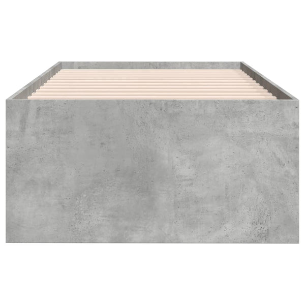Betongraues Schlafsofa mit Schubladen Dulcica 90x190cm (Holz)