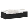 Schwarzes Schlafsofa mit Schubladen Dulcica 75x190cm (Holz)