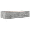Betongraues Schlafsofa mit Schubladen Dulcica 75x190cm (Holz)