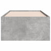 Betongraues Schlafsofa mit Schubladen Dulcica 75x190cm (Holz)
