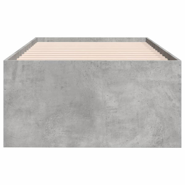 Betongraues Schlafsofa mit Schubladen Dulcica 75x190cm (Holz)